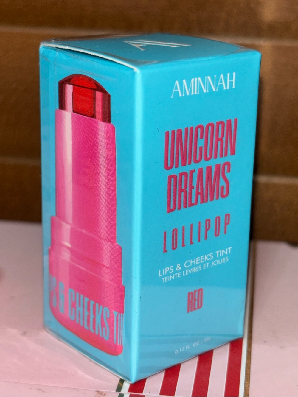 Aminnah Unicorn Dreams Lollipop Lips & Cheeks Tint - Red